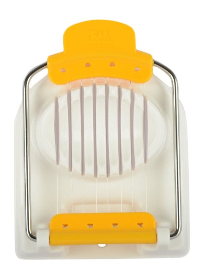 Kai Japan Stainless Steel Egg Slicer, White & Yellow - Image 1
